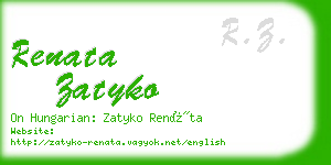 renata zatyko business card